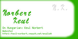 norbert keul business card